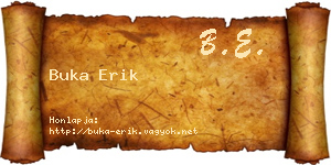 Buka Erik névjegykártya